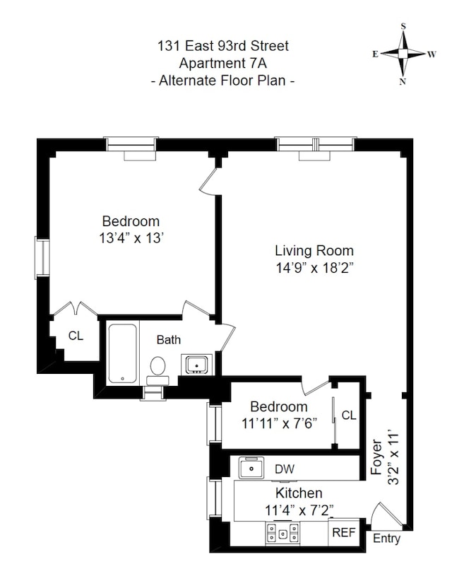 131 E 93rd St Unit 7A, New York City, NY 10128 - property floor plan