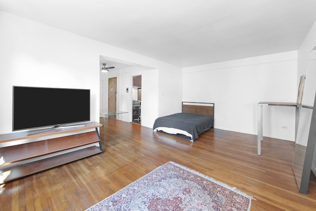 bedroom featuring hardwood / wood-style flooring