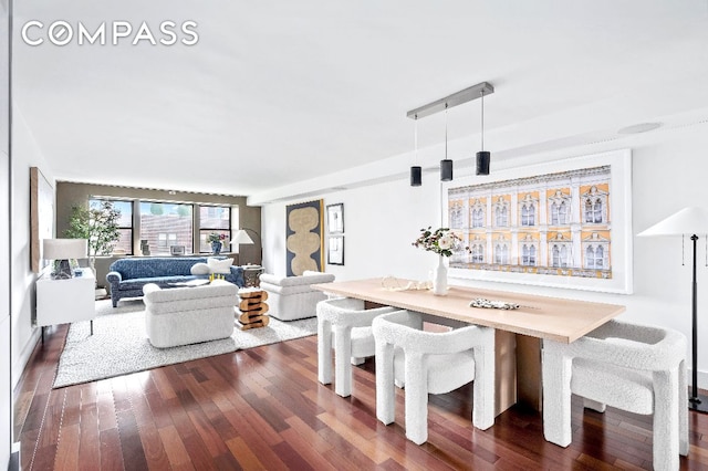 dining room featuring dark hardwood / wood-style floors