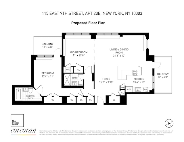 115 E 9th St Unit 20E, New York City NY, 10003, 2 bedrooms, 2 baths condo for sale