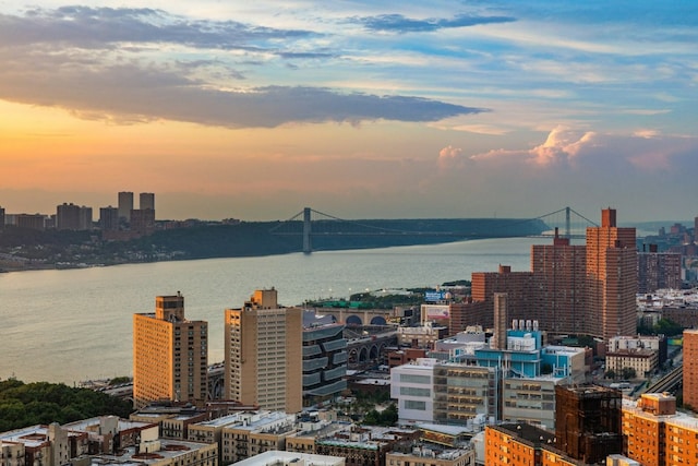 view of city featuring a water view