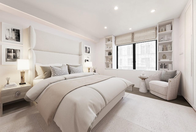 bedroom featuring recessed lighting