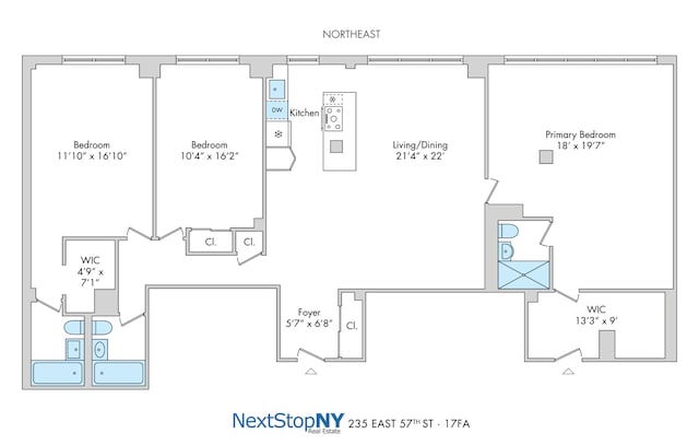 235 E 57th St Unit 17Af, New York City, NY 10022 - home floor plan