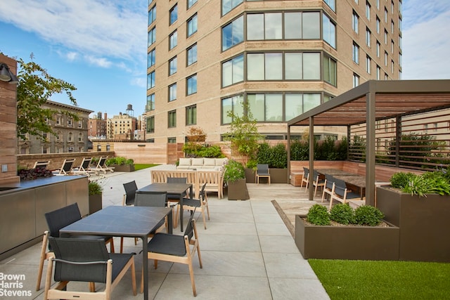 view of patio / terrace featuring an outdoor hangout area