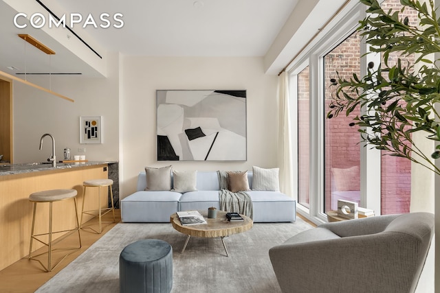 101 W 14th St Unit 3D, New York City, NY 10011 - living area with wood finished floors