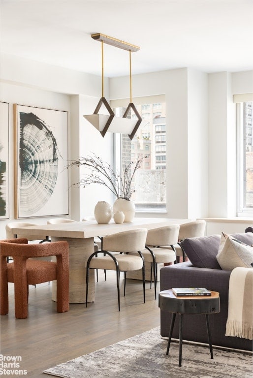 interior space featuring hardwood / wood-style flooring