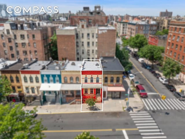 aerial view featuring a view of city