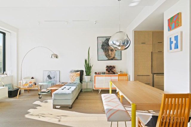 interior space with light wood-type flooring