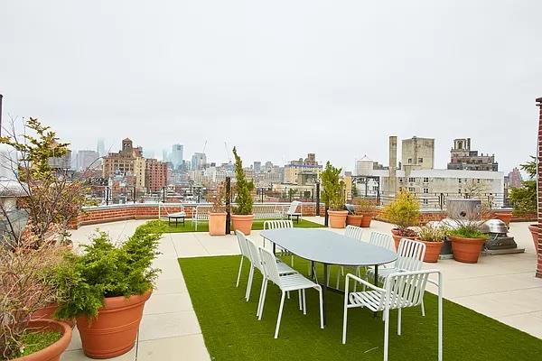 view of patio / terrace with a view of city