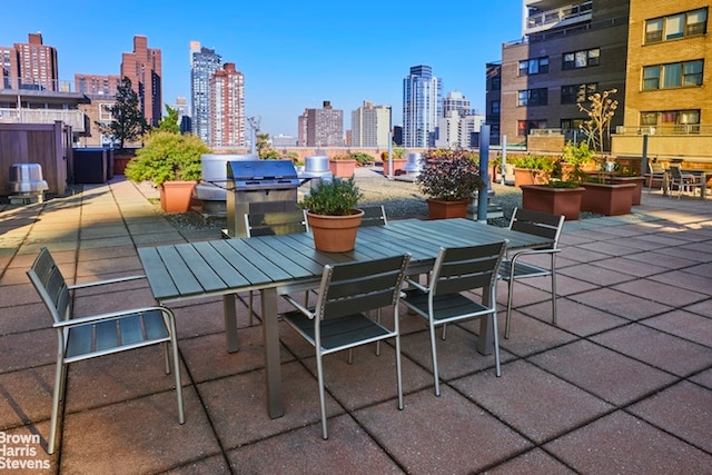 view of patio with grilling area