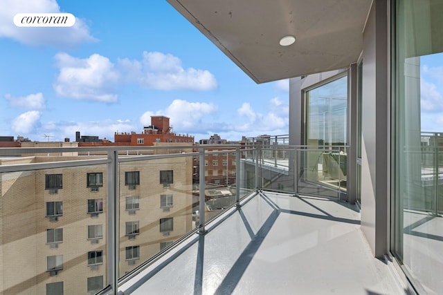 balcony with a city view