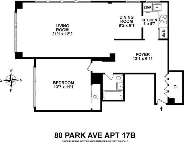 80 Park Ave Unit 17B, New York City, NY 10016 - living area with a city view and baseboards