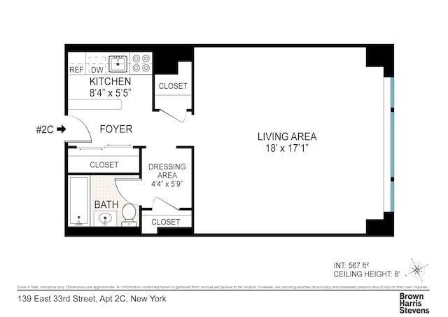 139 E 33rd St Unit 2C, New York City, NY 10016 - view of property floor plan