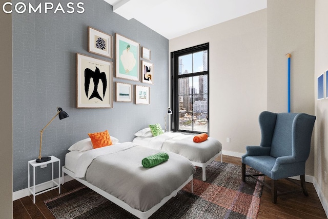 bedroom featuring hardwood / wood-style floors