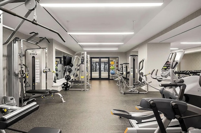 view of workout area
