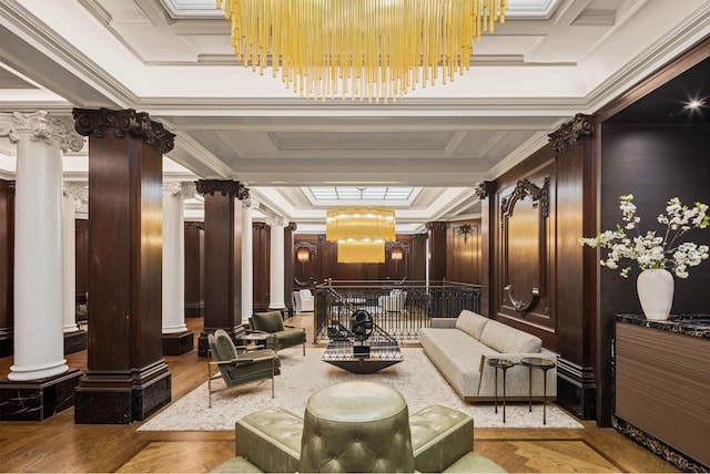 common area with crown molding