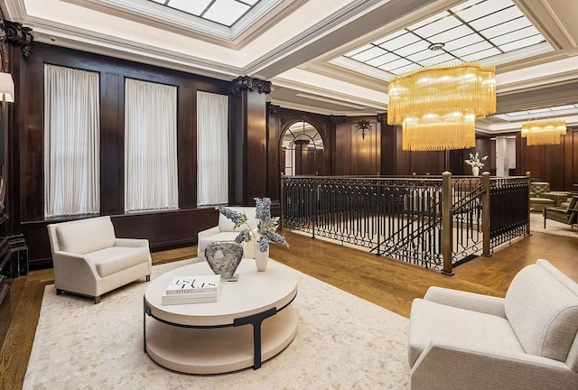lobby featuring ornamental molding