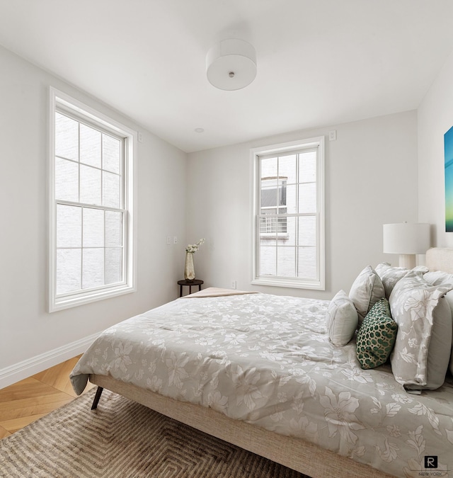 bedroom with baseboards