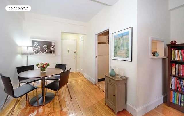 dining room featuring light hardwood / wood-style floors