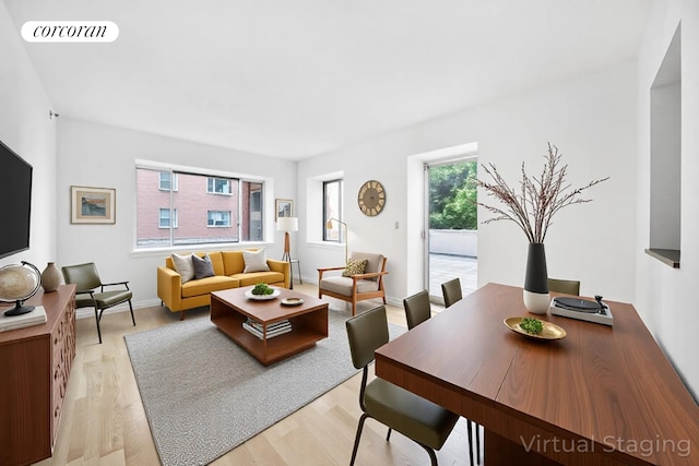 2279 3rd Ave Unit 3C, New York City, NY 10035 - living room featuring light wood finished floors