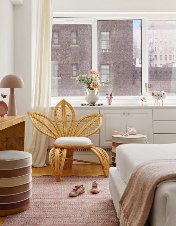 bedroom with wood-type flooring and multiple windows