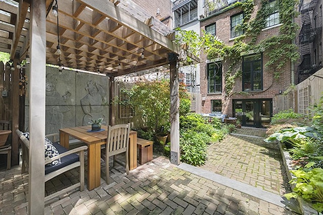 view of patio / terrace with a pergola