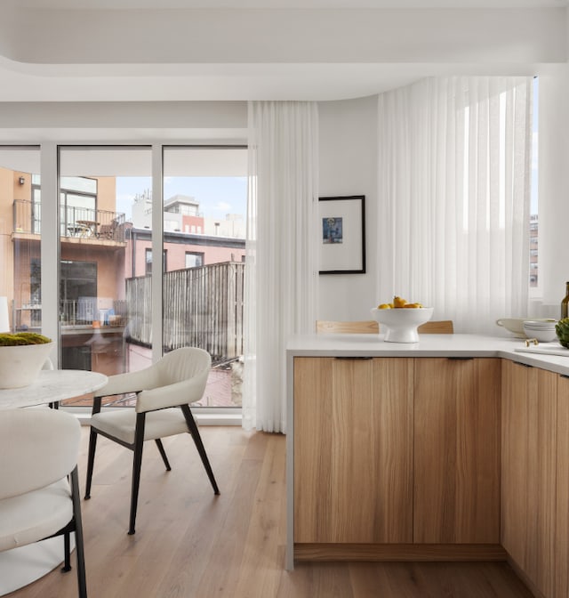 interior space featuring light hardwood / wood-style flooring