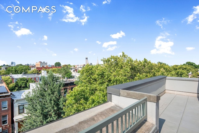 balcony with a view of city