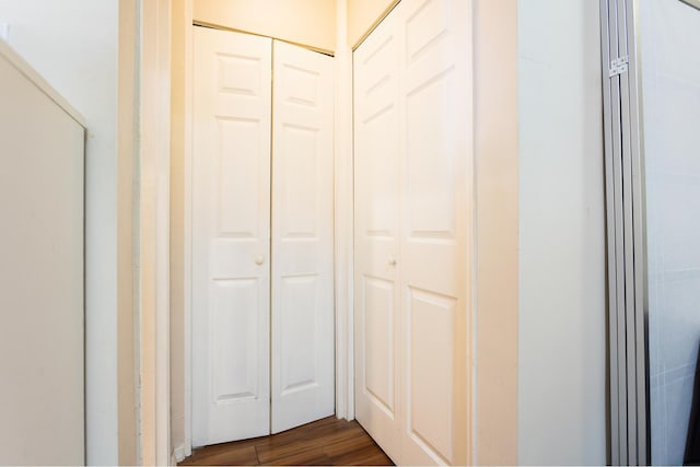 interior space featuring wood finished floors