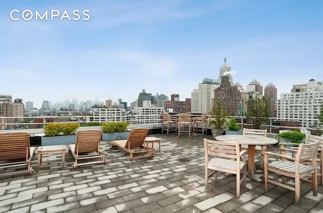 305 2nd Ave Unit 516, New York City, NY 10003 - view of patio with a skyline view and outdoor dining space