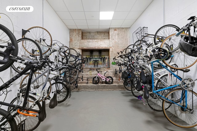 garage with bike storage