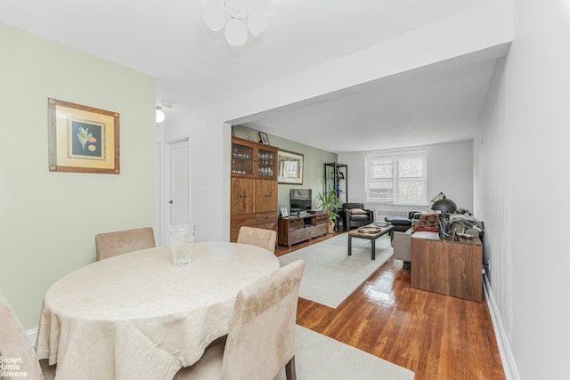 dining room featuring hardwood / wood-style flooring