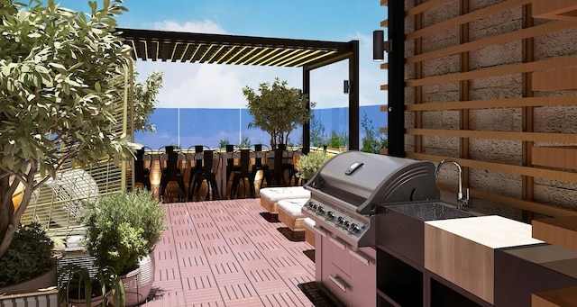 view of patio / terrace featuring area for grilling