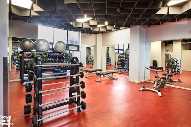 view of exercise room