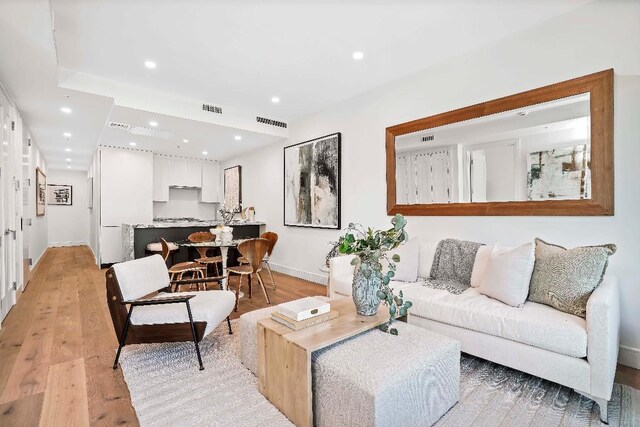 bedroom featuring light hardwood / wood-style flooring