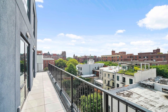 balcony with a view of city