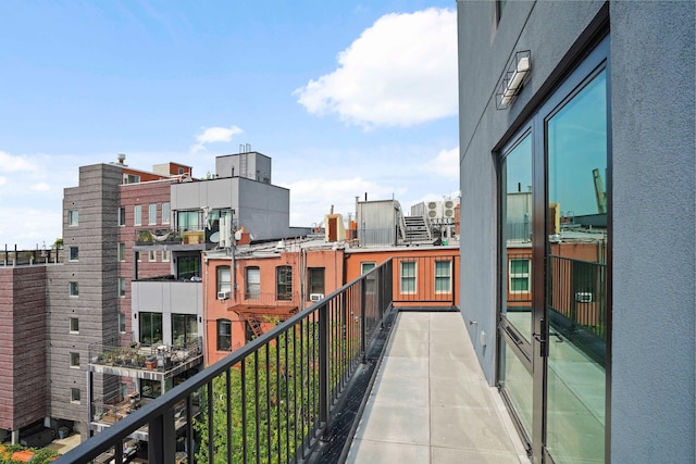 balcony featuring a view of city