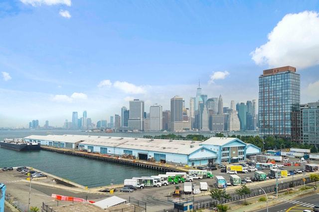 view of city featuring a water view