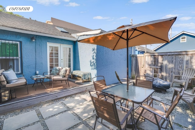 view of patio / terrace with french doors