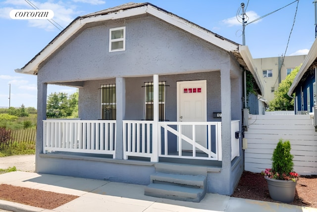 view of front of property with a porch