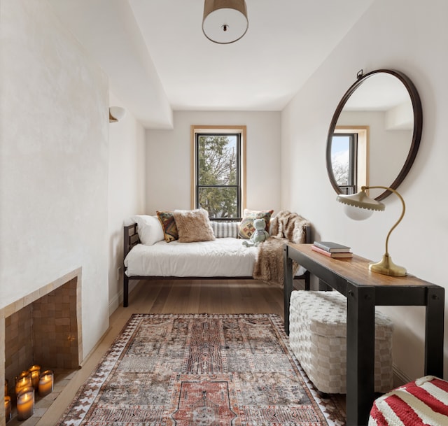 bedroom featuring hardwood / wood-style flooring