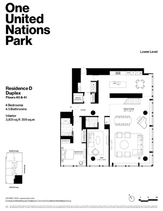 695 1st Ave Unit 40D, New York City, NY 10016 - view of room layout