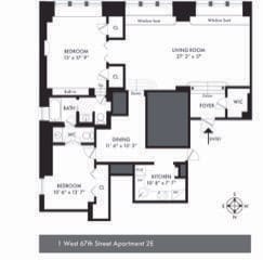 1 W 67th St Unit 2E, New York City, NY 10023 - room layout
