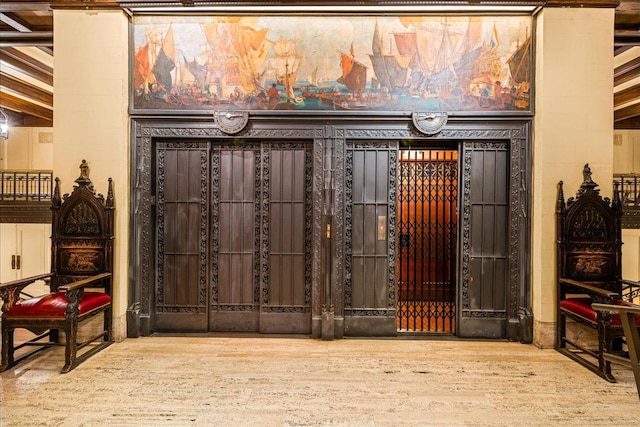 interior details with a gate