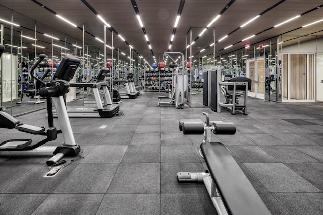 view of exercise room