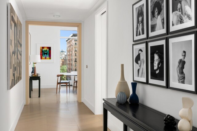 living room with hardwood / wood-style flooring and expansive windows