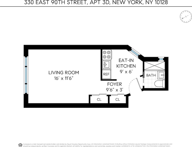 330 E 90th St Unit 3D, New York City, NY 10128 - room layout