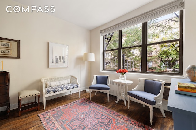 330 E 90th St Unit 3D, New York City, NY 10128 - living area with healthy amount of natural light, wood finished floors, and baseboards