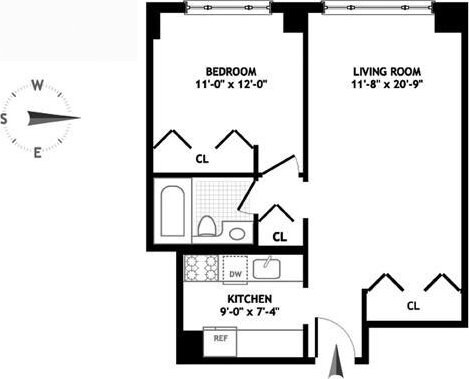 407 Park Ave S Unit 17F, New York City, NY 10016 - view of room layout