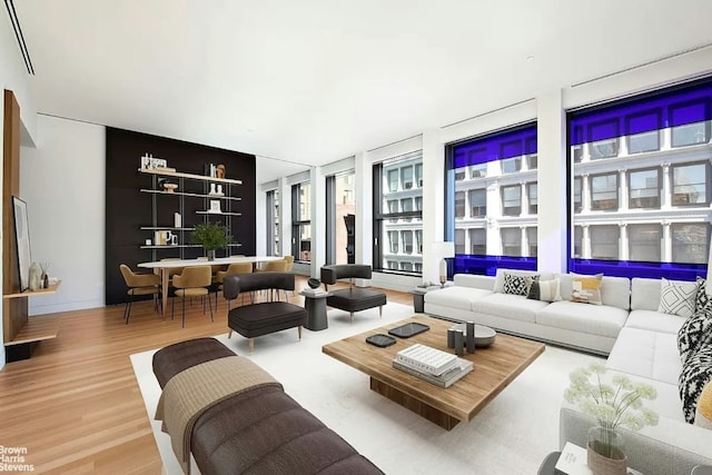 living room featuring hardwood / wood-style floors